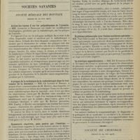 1169 - Page 1161 - Médecine pratique. Absorption accidentelle de phénolphtaléine à très forte dose chez un enfant. [A. Gaullieur L'Hardy] / Sociétés savantes. Société médicale des Hôpitaux. (Séance du 20 juin 1913). Action des rayons X sur les polyadénomes de l'intestin. MM. Aubertin et Beaujard / A propos de la technique de la radiothérapie dans le traitement de la leucémie. MM. Ch. Laubry et Bordet, à propos d'une communication de M. Béclère / Dysenterie réactivée, puis guérie par l'émétine. M. Chauffard / Rétinite brightique avec dépôts de cholestérine. Rétention chlorurée avec hypochlorémie. MM. Achard et Feuillié / Érythème polymorphe avec lésions oculaires spéciales. MM. Paul Chevallier et Roulant / La sciatique appendiculaire. MM. Ed. Enriquez et René A. Gutmann / Société de chirurgie. (Séance du 19 juin 1913). Luxation du genou. M. Mauclaire