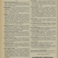 1286 - Page 1278 - Articles originaux des principales publications françaises et étrangères. Bulletin général de thérapeutique / Bulletin médical / Clinique / Gazette des praticiens / Journal de médecine de Bordeaux / Journal de médecine interne / Journal des praticiens / Journal médical français / Lyon médical / Marseille médical / Montpellier médical / Paris médical / Pédiatrie pratique / Presse médicale / Revue hebdomadaire de laryngologie, otologie et rhinologie / Revue médical de l'Est / Revue neurologique / Semaine médicale / Toulouse médical / Union médicale et scientifique du Nord-Est / Notes pour l'internat. Les hémoptysies tuberculeuses
