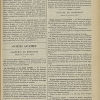 1379 - Page 1371 - Revue générale. L'éosinophilie locale. Par M. L. Babonneix. Etude synthétique des éosinophilies locales / Sociétés savantes. Académie de médecine. (Séance du 22 juillet 1913). La tuberculose et les linges souillés. M. Letulle, expériences faites par M. Chaussé / Les dangers de certaines tétines. M. Lutz / Société de chirurgie. (Séance du 16 juillet 1913). Greffes osseuses et articulaires. M. Mauclaire / Typhlo-sigmoïdostomie pour stase intestinale. M. Pauchet...
