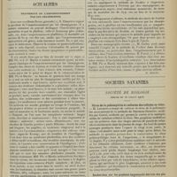 1403 - Page 1395 - Clinique chirurgicale. L'évacuation des suppurations parotidiennes diffuses et graves. Par M. H. Morestin... / Actualités. Traitement de l'empoisonnement par les champignons. [M. Brelet] / Sociétés savantes. Société de biologie. (Séance du 26 juillet 1913). Virus de la poliomyélite et cultures des cellules in vitro. M. Levaditi / Recherches sur les produits hypotensifs dérivés des plaquettes. MM. L. Le Sourd et Ph. Pagniez