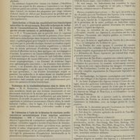 1404 - Page 1396 - Sociétés savantes. Société de biologie. (Séance du 26 juillet 1913). Recherches sur les produits hypotensifs dérivés des plaquettes. MM. L. Le Sourd et Ph. Pagniez / Contribution à l'étude des sensibilisatrices hémolytiques naturelles du sérum humain. Nouvelle technique de recherche de l'isosensibilisatrice. Résultats de l'examen de cinquante sérums normaux et pathologiques. MM. F. Widal et R. J. Weissenbach / Technique de la trachéofistulisation chez le chien et le lapin. M. G. Rosenthal / De l'obtention à l'aide de la thionine de réactions cardiovasculaires caractéristiques d'une injection antérieure d'adrénaline. MM. J. Gautrelet et P.-L. Briault / Variétés. La lèpre dans les colonies françaises