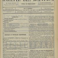 1433 - Page 1425 - Sommaire / Chronique et nouvelles scientifiques. Hôpitaux de Province / Facultés de médecine / Marine / Médaille des épidémies / La cocaïnomanie / Instituteurs, mariage et union libre / Chemin de fer de Paris-Lyon-Méditerranée