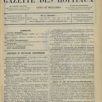 1457 - Page 1449 - Sommaire / Chronique et nouvelles scientifiques. Distinctions honorifiques / Promotion Pasteur / Convocations prochaines de nombreux médecins des réserves / Nécrologie / Chemin de fer de Paris-Lyon-Méditerranée
