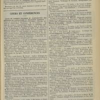 1465 - Page 1457 - Intérêts professionnels. Discours de M. Léon Labbé à propos de l'incorporation à vingt ans / Cours et conférences. Cours de clinique pratique et d'application des méthodes de laboratoire au diagnostic clinique. (Clinique médicale de l'Hôtel-Dieu. Professeur : M. A. Gilbert)