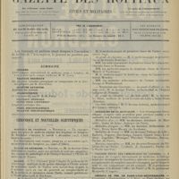 1469 - Page 1461 - Sommaire / Chronique et nouvelles scientifiques. Hôpitaux de Province / Écoles de médecine / Marine / Distinctions honorifiques / Médailles de la mutualité / Collège royal des chirurgiens de Londres / Chemins de fer de Paris-Lyon-Méditerranée