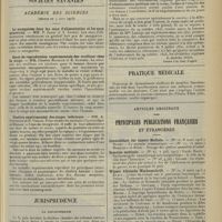1477 - Page 1469 - Des fonctions cutanées synergiques ou antagonistes de la fonction pilipare. Par M. Bouveyron... (A suivre) / Sociétés savantes. Académie des sciences. (Séance du 4 août 1913). Le manganèse dans les eaux d'alimentation et les eaux minérales. MM. F. Jadin et A. Astruc / Essai de reproduction expérimentale des oreillons chez le singe. MM. Charles Nicolle et E. Conseil / Choléra expérimental des singes inférieurs. MM. A. Pottevin et H. Violle / Jurisprudence. La cocaïnomanie. [R.-Marcel Petit] / Pratique médicale / Articles originaux des principales publications françaises et étrangères. Centralblatt für innere Medizin / Semaine médicale / Wiener klinische Wochenschrift