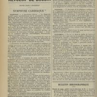 1478 - Page 1470 - Notes pour l'internat. Symphyse cardiaque / Bulletin bibliographique