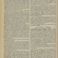 1508 - Page 1500 - Congrès français des médecins aliénistes et neurologistes de langue française. XXIIIe session (Le Puy, 1-7 août 1913). Première question. Psychiatrie. Les troubles du mouvement dans la démence précoce. M. Lucien Lagriffe (d'Auxerre) / Deuxième question. Neurologie. Les anesthésies dans l'hémiplégie cérébrale. M. R. Monier-Vinard