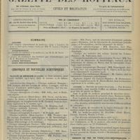1517 - Page 1509 - Sommaire / Chronique et nouvelles scientifiques. Faculté de médecine de Paris / Guerre / Nécrologie / Chemins de fer de Paris-Lyon-Méditerranée