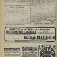 1582 - Page 1574 - Variétés. Un manuel d'hygiène polaire. [A. Gaullieur l'Hardy] / Livres nouveaux. La Direction du service de santé en campagne, par M. le médecin inspecteur Troussaint. [L. Gayard]
