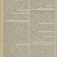 1590 - Page 1582 - Congrès français des médecins aliénistes et neurologistes de langue française. XXIIIe session [Le Puy, 1-7 août 1913]. Contribution à l'étude des troubles mentaux dans la fièvre typhoïde. M. Paul Voivenel... / Le signe de la poignée de mains dans la démence précoce. M. G. Jacquin... / La paranoïa d'involution. MM. P. Puillet et L. Morel / Affaiblissement de la nocivité d'un traumatisme épileptisant et de la syphilis acquise ou héritée avec l'ancienneté de leur action sur l'organisme. M. le Docteur Ameline...