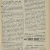 1593 - Page 1585 - Articles originaux des principales publications françaises et étrangères. Annales d'hygiène publique et de médecine légale / Archives d'électricité médicales, expérimentales et cliniques / Centralblatt für innere Medizin / Deutsche medizinische Wochenschrift / Münchener medizinische Wochenschrift / Riforma medica / Notes pour l'internat. Péritonites tuberculeuses