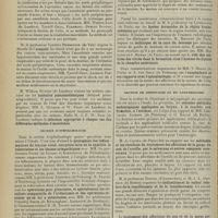 1692 - Page 1684 - XVIIe Congrès international de médecine. Tenu à Londres, du 6 au 12 août 1913. Section d'anesthésie. Méthodes dosimétriques d'administration du chloroforme. MM. Dudley W. Buxton et E. H. Embley / M. G. W. Crile : Anoci-association / M. le Professeur Yandell Henderson : Acapnée / M. William Hunter : Toxémies postanesthésiques / M. J. F. W. Silk : Sélection appropriée à chaque cas des différentes méthodes d'anesthésie / Section d'ophtalmologie. Pathogénie des inflammations du tractus uvéal, exception faite de la syphilis, la tuberculose et les lésions sympathiques. MM. les Professeurs Fuchs et Schweinitz / Opérations pour glaucomes, et spécialement les résultats comparatifs de l'iridectomie et des opérations récentes qu'on lui a substituées. MM. les Professeurs Priestley Smith, Lagrange, le Lieutenant-colonel R.-H. Elliot / Affections des yeux produites par une exposition exagérée à la lumière. MM. Carl V. Hess et J. H. Parson / Critères de la vision pour les marins. M. Grossmann / M. le Professeur de Lapersonne : Kystes dermoïdes de la région fronto-orbitaire / M. Magitot : Technique de la cure du leucome / MM. Magitot et J. Mawas : Rôle des cellules des vitrés dans la formation chez l'homme du liquide de la chambre antérieure / MM. V. Morax et A. von Szily : Anaphylaxie et ses rapports avec l'ophtalmologie / Section de rhinologie et de laryngologie. Récentes méthodes endoscopiques appliquées au larynx, à la trachée, aux bronches, à l'estomac. MM. Chevalier Jackson et G. Kilian / M. A. Castex : Méthodes et les résultats du traitement des affections de la gorge, du nez, de l'oreille, par le salvarsan et autres composés arsenicaux / M. le Professeur Burger et M. J. L. Goodale : Indications et la valeur relative de la tonsillotomie et de la tonsillectomie / Le traitement des affections du nez et de la gorge par les inoculations thérapeutiques à l'exception des tuberculines et antitoxines diphtériques. M. W. D. Harmer