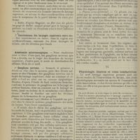1726 - Page 1718 - Revue générale. Nerf laryngé supérieur. Par MM. Jacques Ramadier et Henri Vignes... IV. Anastomoses / V. Anatomie microscopique / VI. Physiologie. Centres et voies conductrices