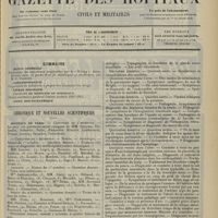 1761 - Page 1753 - Sommaire / Chronique et nouvelles scientifiques. Hôpitaux de Paris / Hôpitaux de Province / Renseignements