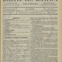 1825 - Page 1817 - Sommaire / Chronique et nouvelles scientifiques. Hôpitaux de Paris / Hôpitaux de Province / Syndicat médical de Paris / Encore les « non-combattants » / Renseignements