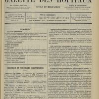 1841 - Page 1833 - Sommaire / Chronique et nouvelles scientifiques. Hôpitaux de Paris / Académie de médecine / Hospice départemental des vieillards de Villejuif / Maison nationale de santé / Une grève de médecins en Italie / L'exercice des professions médicales au Maroc / Renseignements