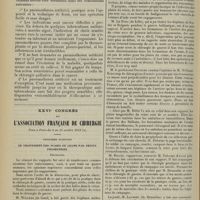 1848 - Page 1840 - La valeur actuelle du pneumothorax artificiel dans le traitement de la tuberculose pulmonaire. Par M. Louis Rénon... / XXVIe Congrès de l'association française de chirurgie. Tenu à Paris du 6 au 11 octobre 1913. Troisième question. Le traitement des plaies du crâne par petits projectiles. Discussion