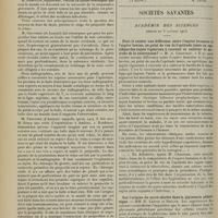 1850 - Page 1842 - XXVIe Congrès de l'association française de chirurgie. Tenu à Paris du 6 au 11 octobre 1913. Troisième question. Le traitement des plaies du crâne par petits projectiles. Discussion. (A suivre) / Sociétés savantes. Académie des sciences. (Séance du 6 octobre 1913). Peut-il exister une différence entre l'espèce humaine et l'espèce bovine, au point de vue de l'aptitude innée ou spécifique des sujets vigoureux à recevoir et cultiver le microbe de la tuberculose ? M. A. Chauveau / Sur l'origine du sucre sécrété dans la glycosurie phlorizique. MM. R. Lépine et Boulud / Un vaccin antigonococcique atoxique. Son application au traitement de la blennorragie et de ses complications. MM. Ch. Nicolle et L. Blaizot