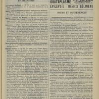 1871 - Page 1863 - Articles originaux des principales publications françaises et étrangères. Echo médical du Nord / Gazette hebdomadaire des sciences médicales de Bordeaux / Gazette médicale de Nantes / Policlinico / Revue hebdomadaire de laryngologie, otologie et rhinologie / Riforma medica / Semaine gynécologique / Semaine médicale / Union médicale et scientifique du Nord-Est / Cours et conférences. Fondation Pierre Budin (91 bis, rue Falguière) / Association d'enseignement médical complémentaire / Chambre de commerce de Lyon