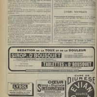 1902 - Page 1894 - La lutte contre l'alcoolisme / Livres nouveaux. Traité pratique de pathologie exotique. T. VI : Maladies parasitaires, peste, par MM. Ch. Grall et A. Clarac. [B. Gayard]