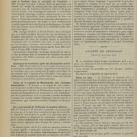 1994 - Page 1986 - Sociétés savantes. Société médicale des Hôpitaux. (Séance du 31 octobre 1913). Syndrome méningé à type de poliomyélite. MM. E. Joltrain et P. Rouffiac / Périarthrite rhumatismale chronique consécutive à un zona et localisée dans le territoire de l'éruption. MM. Georges Guillain et Daniel Routier / Alternance de l'oreillette après une extrasystole auriculaire. MM. Pozzy et Douzelot / Valeur de la réaction de Wassermann avec l'antigène Desmoulières. M. Louste / Un cas de maladie de Volkmann au membre inférieur. MM. Cl. Vincent et Cl. Gautier / Hydarthroses périodiques. M. Paul Dalché / Société de chirurgie. (Séance du 29 octobre 1913). Plaies du coeur. M. Potherat