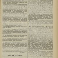 2011 - Page 2003 - Revue générale. Symptômes et diagnostic du cancer du gros intestin (rectum excepté). Par M. Paul Duval... III. Complications. (A suivre) / Sociétés savantes. Société de chirurgie. (Séance du 5 novembre 1913). Canule trachéale. M. Sebileau, une canule trachéale imaginée par M. Dufourmentel / Plaie de la veine fémorale, suture. M. Morestin, sur une intéressante observation de M. Picqué
