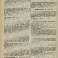 2012 - Page 2004 - Sociétés savantes. Société de chirurgie. (Séance du 5 novembre 1913). Plaie de la veine fémorale, suture. M. Morestin, sur une intéressante observation de M. Picqué / Du traitement des plaies par armes à feu. M. Lejars, sur une observation de M. Foisy / Invagination intestinale. M. Savariaud, sur deux cas d'invagination intestinale adressées, l'un par M. Doyé, l'autre par M. Marquis / Intérêts professionnels. Le renouvellement des ordonnances / Texte proposé par les syndicats pharmaceutiques / Texte proposé par les syndicats médicaux