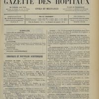2017 - Page 2009 - Sommaire / Chronique et nouvelles scientifiques. Hôpitaux de Paris / Concours d'agrégation / Guerre / Le service médical à la chambre des députés / Le centenaire de l'iode / La Société de pathologie comparée / Société de psychiatrie de Paris / Hôpital Saint-Joseph