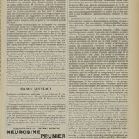 2061 - Page 2053 - Variétés. Le service de santé en campagne pendant la deuxième guerre des balkans / Livres nouveaux. Quelques consultations médicales, par le Docteur R. Oppennheim..., avec la collaboration de MM. H. Bourgeois, Chifoliau, Fage, Poulard, Sabatié. [A. Gaullieur L'Hardy] / Notes pour l'internat (oral). La tétanie