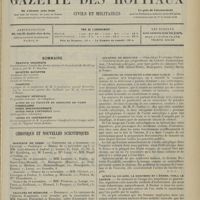 2097 - Page 2089 - Sommaire / Chronique et nouvelles scientifiques. Hôpitaux de Paris / Facultés de médecine / Académie de médecine / Conserves de tomates et acide salicylique / Après la cocaïne, la morphine et l'éther, voilà le naphte