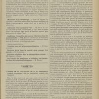 2107 - Page 2099 - Sociétés savantes. Société de biologie. (Séance du 15 novembre 1913). L'azote titrable au formol dans le sérum sanguin et ses variations. MM. Marcel Labbé et Henry Bith / Mécanisme de la sérothérapie. M. Salmon / Culture du virus vaccinal in vitro. M. Belin / Conditions d'apparition des sucres réducteurs dans les matières fécales. MM. Dejust et Constant / Variétés. A propos de la conférence de M. le Professeur agrégé Reverchon sur la deuxième guerre des balkans. [A. Gaullieur l'Hardy]