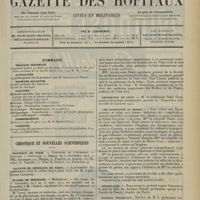2129 - Page 2121 - Sommaire / Chronique et nouvelles scientifiques. Hôpitaux de Paris / Faculté de médecine de Paris / Écoles de médecine / Élections au conseil de discipline de la préfecture de la Seine de six délégués du personnel médical de cette administration / Exposition de Lyon / Une maternité au Maroc / Nécrologie / Hôpital Boucicaut