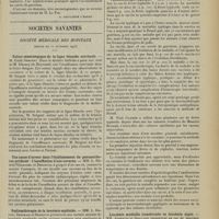2137 - Page 2129 - Actualités. La pyélonéphrite de la grossesse. [A. Gaullieur L'Hardy] / Sociétés savantes. Société médicale des Hôpitaux. (Séance du 21 novembre 1913). Valeur séméiologique de la ligne blanche surrénale. M. Emile Sergent / Une cause d'erreur dans l'établissement du pneumothorax artificiel : l'insufflation d'une caverne. MM. L. Rénon, Géraudel et Desbouis / Radiumthérapie de la leucémie myéloïde. MM. L. Rénon, Desgrais et Desbouis / Vaccinothérapie typhique. MM. Thiroloix et Bardon / Leucémie myéloïde transformée en leucémie aiguë. MM. Aubertin et Gaillard