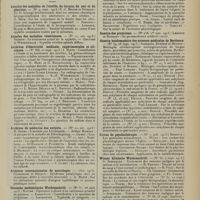 2157 - Page 2149 - Articles originaux des principales publications françaises et étrangères. Annales des maladies de l'oreille, du larynx, du nez et du pharynx / Annales des maladies vénériennes / Archives d'électricité médicale, expérimentales et cliniques / Archives de médecine des enfants / Archives internationales de neurologie / Deutsche medizinische Wochenschrift / Gazette des praticiens / Gazette hebdomadaire des sciences médicales de Bordeaux / Revue de psychothérapie / Wiener klinische Wochenschrift