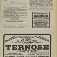 2175 - Page 2167 - Sociétés savantes. Société de chirurgie. (Séance du 26 novembre 1913). Plaie du coeur. M. Lenormant / Fracture sous-trochantérienne du fémur. M. Souligoux / Trépanation du crâne. M. Mauclaire / Arthrite tuberculeuse du genou suppurée. M. Walther / Un appendice contenant un lombric. M. Jalaguier / Formulaire. Entérites chroniques et diarrhées