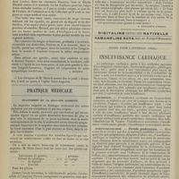 2206 - Page 2198 - Le Docteur Hérard. [Nécrologie]. [A. Brochin] / Pratique médicale. Traitement de la migraine commune / Livres nouveaux. Ne jamais vieillir et vivre plus de cent ans, par le Docteur L.-H. Goizet. [A. Gaullieur L'Hardy] / Notes pour l'internat (oral). Insuffisance cardiaque