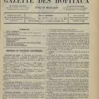 2209 - Page 2201 - Sommaire / Chronique et nouvelles scientifiques. Hôpitaux de Paris / Hôpitaux de Province / Facultés de médecine / Écoles de médecine / Académie de médecine / Société de pathologie comparée / Marine / IIIe Congrès de l'internat des Hôpitaux des villes de Facultés / Pour les étudiants appelés de la classe 1913