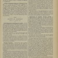 2233 - Page 2225 - Sociétés savantes. Société médicale des Hôpitaux. (Séance du 8 décembre 1913). Un cas de coma diabétique guéri par le traitement alcalin intensif. MM. Marcel Labbé et H. Aimé / A propos du diagnostic clinique de la dilatation de l'estomac. M. G. Leven / Société de chirurgie. (Séance du 3 décembre 1913). Suites éloignées des traumatismes de la moelle. M. Potherat / Chirurgie intestinale. M. Souligoux / Ostéosarcome de l'omoplate, résection partielle. M. Mauclaire