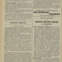 2270 - Page 2262 - Sociétés savantes. Société d'études scientifiques sur la tuberculose. (Séance de novembre 1913). Erythème noueux d'origine bacillo-tuberculeuse. MM. Landouzy, L. Laederich et Ch. Richet fils / Néphrite hydropigène. M. Léon Bernard / Pratique médicale. L'abus des laxatifs / Livres nouveaux. L'action directe sur les centres nerveux, par P. Bonnier. [L. Alquier] / Articles originaux des principales publications françaises et étrangères. Deutsche medizinische Wochenschrift / Pédiatrie pratique