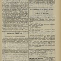 2307 - Page 2299 - Chronique et nouvelles scientifiques. Clinique des maladies mentales et de l'encéphale / Pratique médicale. Traitement de la trachéite chronique. [Bassau] / Actes de la Faculté de médecine de Paris du 5 au 10 janvier 1914. Examens de doctorat / Thèses
