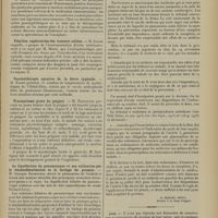 2331 - Page 2323 - Sociétés savantes. Société de médecine de Paris. (Séance du 12 décembre 1913). Diagnostic de la paralysie générale. M. Leredde / Ponction exploratrice des tumeurs solides. M. Kolbe / Vaccinothérapie curative de la fièvre typhoïde. M. Kolbe / Traumatisme grave du poignet. M. Dartigues / La liquéfaction du pneumocoque et son utilisation par la trachéofistulisation et le lardage du poumon. M. Georges Rosenthal / Assemblée générale / Jurisprudence. Médecin et morphinomane. [R.-Marcel Petit] / Avis