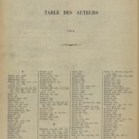2372 - Page 2364 - Table des auteurs. 1913