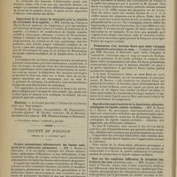 0022 - Page 12 - Sociétés savantes. Société médicale des hôpitaux. (Séance du 26 décembre 1913). La réaction d'Abderhalden chez les épileptiques. MM. André Léri et Cl. Vurpas / Importance de la notion de méningite pour la conduite du traitement de la syphilis. MM. Jeanselme, Vernes et Marcel Bloch / Elections / Société de biologie. (Séance du 27 décembre 1913). Origine pneumonique inflammatoire des lésions nodulaires de la tuberculose pulmonaire. MM. L. Rénon et Géraudel / D'un rapport entre la tension artérielle et le nombre des plaquettes du sang chez l'homme. MM. L. Le Sourd et Ph. Pagniez / Présentation d'un nouveau flacon pour doser l'oxygène et l'anhydride carbonique du sang. MM. Haldane et Barcroft / Reproduction expérimentale de la dissociation albumino-cytologique du liquide céphalo-rachidien. MM. H. Salin et J. Reilly / Note sur des conditions différentes de formation des bruits et des sons (deuxième note). MM. Gilbert, Gutmann et Tzanck / Election