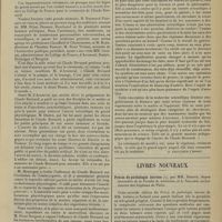 0023 - Page 13 - Chronique. Le centenaire de Claude Bernard au Collège de France / Livres nouveaux. Précis de pathologie interne, par MM. Debove..., et A. Sallard... [Courtois-Suffit]