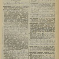 0025 - Page 15 - Articles originaux des principales publications françaises et étrangères. Journal de médecine et de chirurgie pratiques / Marseille médical / Münchener medizinische Wochenschrift / Presse médicale / Progrès médical / Province médicale / Revue de chirurgie / Revue de médecine / Revue hebdomadaire de laryngologie, otologie et rhinologie / Revue médicale de l'Est / Revue neurologique / Semaine médicale / Union médicale et scientifique du Nord-Est / Wiener klinische Wochenschrift