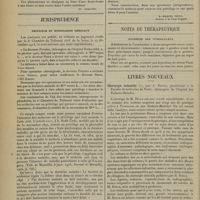 0040 - Page 30 - Analyses. Thérapeutique. Recherches cliniques sur l'action cardio-tonique et diurétique de la pituitrine. (Lucien Béco. Acad. royale de méd. de Belgique...) [St. Chauvet] / Jurisprudence. Privilège et honoraires médicaux. [R.-Marcel Petit] / Notes de thérapeutique. Anorexie des tuberculeux / Livres nouveaux. Chirurgie infantile, par A. Broca... [M. Lance]