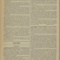 0052 - Page 42 - Sociétés savantes. Académie de médecine. Communication faite à la séance du 30 décembre 1913. La méthode d'homogénéisation des crachats pour le dépistage de la tuberculose. MM. Fernand Bezançon et André Philibert / Analyses. Médecine. Coloration du bacille de Koch par le Ziehl-formol (méthode de C. Biot). (Fernand Arloing et René Biot. Lyon méd...) [Stephen Chauvet] / Les étapes de l'étude scientifique de la rage : Pasteur, Negri, Noguchi. (Landrieu. Biologica...) [J. Milhit] / Les techniques bactériologiques, biologiques et vaccino-thérapiques de Wright. (F. Arloing et R. Biot. Bull. méd...) [J. Milhit]