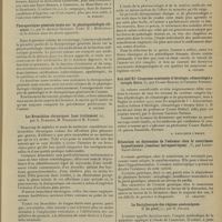 0071 - Page 61 - Livres nouveaux. Les phases aiguës de la dilatation bronchique chez les enfants, par le Docteur Pierre Lefranc. [M. Brelet] / Thérapeutique générale basée sur la physiopathologie clinique, par le Docteur Grasset. Tome II : Médications de la défense dans les divers appareils. [B. Gayard] / Les bronchites chroniques. Leur traitement, par A. Florand, M. François et H. Flurin. [St. Chauvet] / Précis de thérapeutique clinique et de pharmacologie, par le Docteur Zilgien. [B. Gayard] / Atti dell'XI° Congresso nazionale d'idrologia, climatologia e terapia fisica, par Cesare Baduel et Carmine Striano. [A. Gaullieur l'Hardy] / Dilatation ou distension de l'estomac chez le nourrisson hypoalimenté [tensions intragastriques], par Lacau-Saint-Guily. [St. Chauvet] / La dactyloscopie des régions anatomiques. [I. Le pied], par G. Joland. [St. Chauvet]