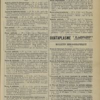 0073 - Page 63 - Articles originaux des principales publications françaises et étrangères. Bulletin général de thérapeutique / Journal de médecine interne / Lyon chirurgical / Lyon médical / Presse médicale / Province médicale / Revue de chirurgie / Revue de la tuberculose / Revue de médecine / Revue de psychiatrie et de psychologie expérimentale / Revue hebdomadaire de laryngologie, otologie et rhinologie / Revue neurologique / Revue suisse de médecine / Semaine médicale / Bulletin bibliographique